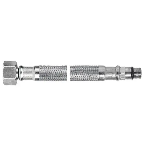 Preferatul clienților Racord Baterie Inox Scurt 1/2"-90Cm, Ferro