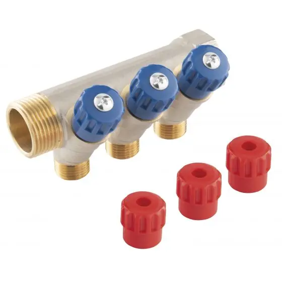 Distribuitor Conectabil 1" 4 Cai 1/2", Ferro Calitate înaltă