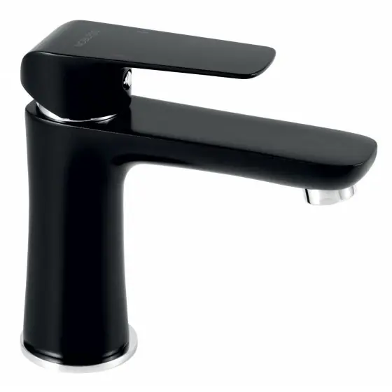Baterie Stativa Lavoar Tina, Negru/Crom Fara Ventil, Ferro Ofertă de sezon