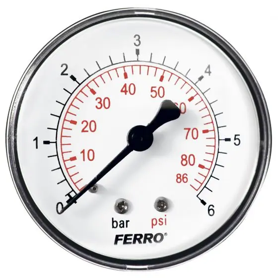 Manometru Axial 6 Bar 1/4", Ferro Livrare expres