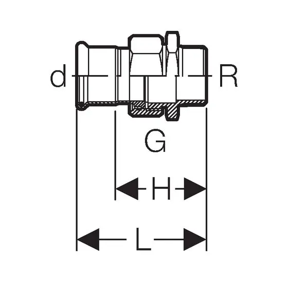 Disponibil imediat Mapress Otel Carbon Adaptor 54-2" Ext, Geberit