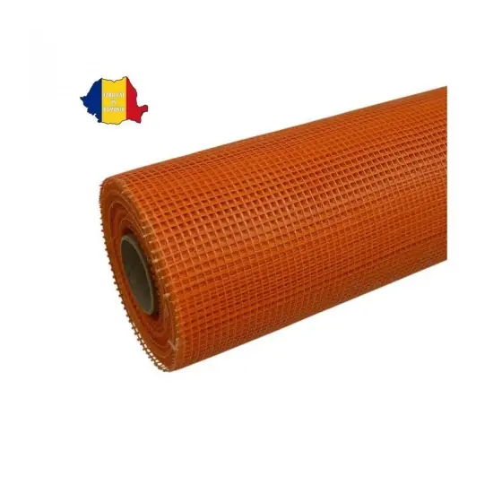 Plasă din fibră de sticlă pentru termoizolații TERMICO, 145g/mp, 10ml, portocaliu Ofertă de sezon