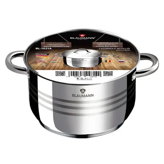 Cratiță cu capac, 24 cm, Gourmet Line - BL-1021A Livrare rapidă