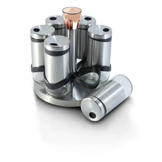 Set raft pentru condimente 7 piese, inox - BH/1992 Bestseller