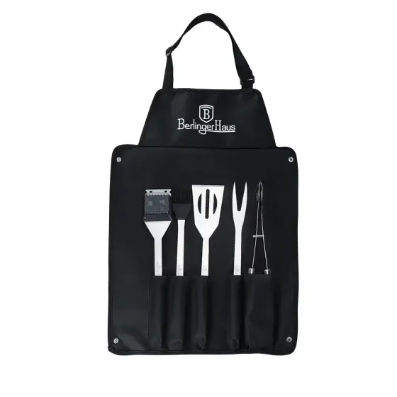 Set 6 piese accesorii pentru grătar în husă, inox - BH/8652 Popular