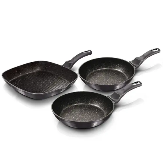 Set tigaie 3 piese, Metallic Line Carbon Pro Edition - BH/6904 Livrare expres