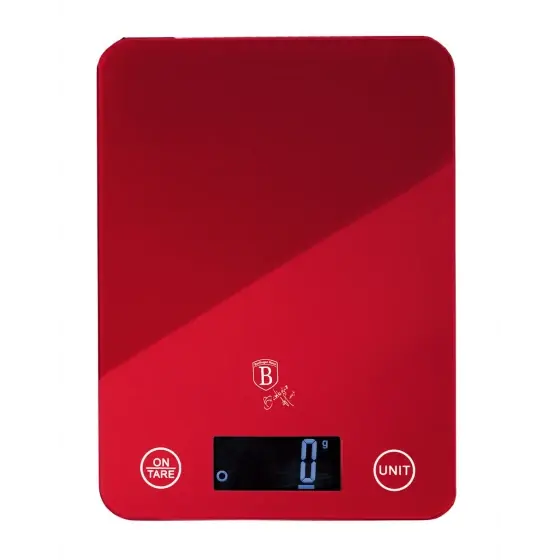 Cântar de bucătărie digital din sticlă, capacitate 5 kg, burgundy - BH/9350 Retur gratuit