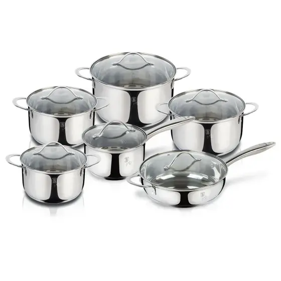 Set vase gătit 12 piese, Silver Jewellery Collection - BH/6661 Plată sigură