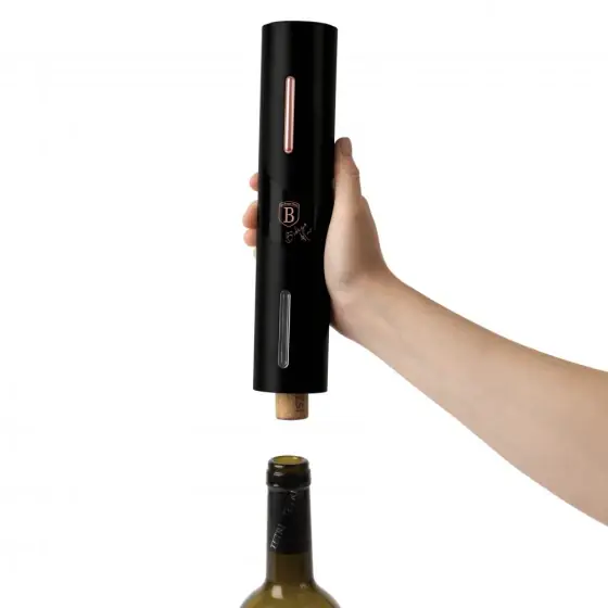 Cumpără acum Set cadou pentru vin, electric, 4 în 1, negru-rose gold, cu baterii - BH/9396N