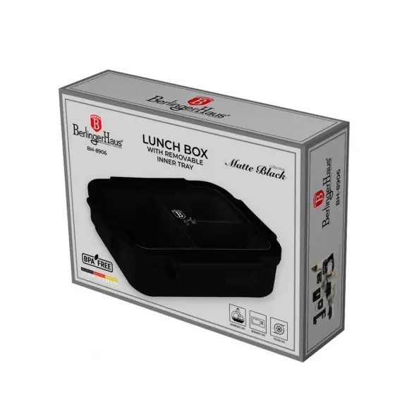 Caserolă pentru prânz, negru mat - BH/8906 Comandă acum