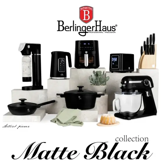 Premium Set 13 piese vase de gătit, colecția Matte Black - BH/8248N