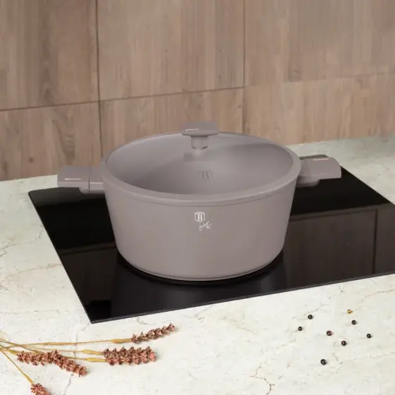 Reducere de preț Cratiță cu capac, 30 cm, Taupe Collection - BH/8103