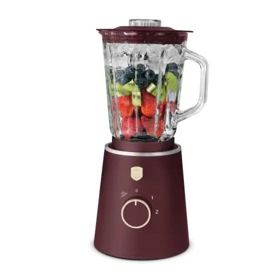 Reducere specială Blender de masă cu vas din STICLĂ 1,5 L, 1000 W, bordeaux mat - BH/9818