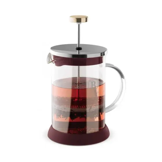 Retur ușor French press cafea și ceai, 600 ml, bordeaux mat - BH/8584