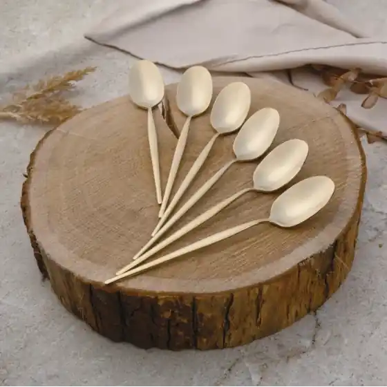 Set tacâmuri 24 piese, finisaj oglindă, champagne - BH/3067 Reducere de preț