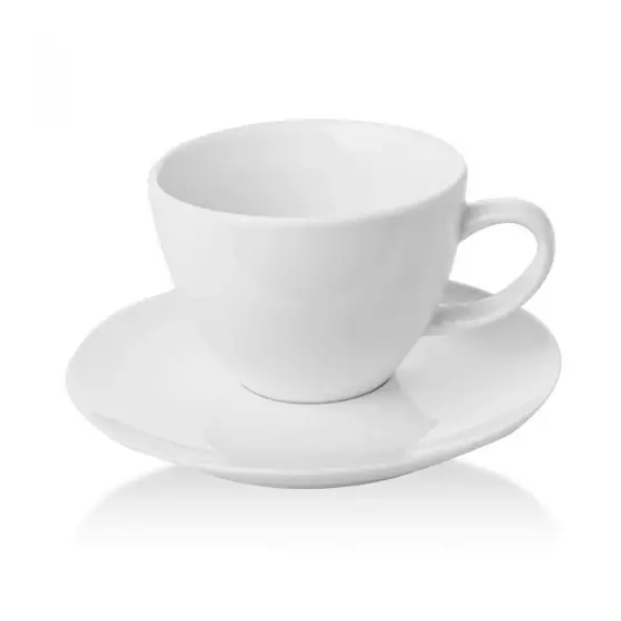 Ceasca eleganta cu farfurie, Fine Dine, Bianco, Alb, portelan vitrificat, rezistenta la temeperaturi de pana la 180 C, 230 ml Cumpără acum