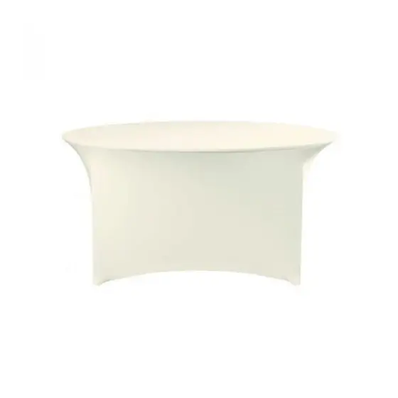 Discount Fata de masa Symposium, Hendi, diametru 180cm, crem, 90% poliester 10% elastan