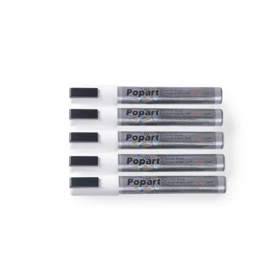 Set 5 markere albe pentru tabla, grosime scris 2-6 mm, Hendi Cel mai bun preț