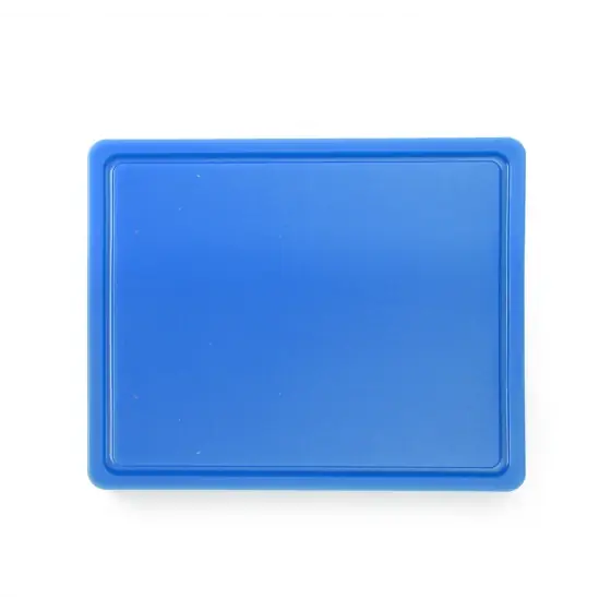 Cel mai vândut Tocator albastru, 26.5x32.5x(H)1.2 cm - GN1/2, cu sant de scurgere, polietilena HDPE 500, respecta normele de igiena HACCP, Hendi