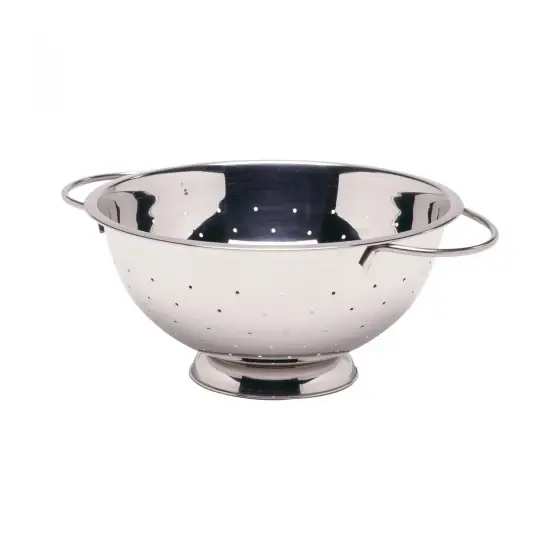 Promoție Colander pentru strecurat alimente, inox, Hendi, diametru 24 cm x inaltime 11 cm, potrivit si pentru uz profesional