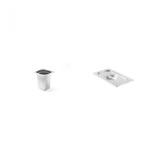 Reducere de preț Pachet Tavă GN 1/6 100mm 1.6L + Capac GN 1/6 inox