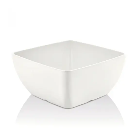 Ultima șansă Bol pătrat din melamină, alb, 125x125x(h)65 mm Fine Dine