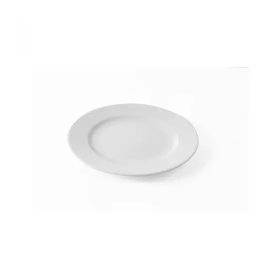 Preferatul clienților Farfurie intinsa 20 cm, portelan alb cu margini intarite, Hendi, gama DELTA