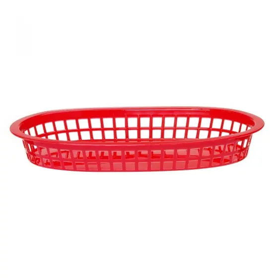 Doar azi Cos de paine oval, Hendi, Rosu, 6 buc, 275x175x(H)38mm