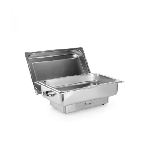Chafing dish electric GN 1/1, 9lt, inox, termostat 0-100 gr C, 1000W, 615x355x280 mm, Model Hendi 'Pollina' Livrare expres