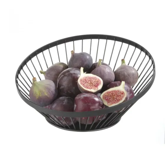 Cos pentru servire fructe Hendi, rotund,negru, diametru 280x(H)130 mm Plată sigură