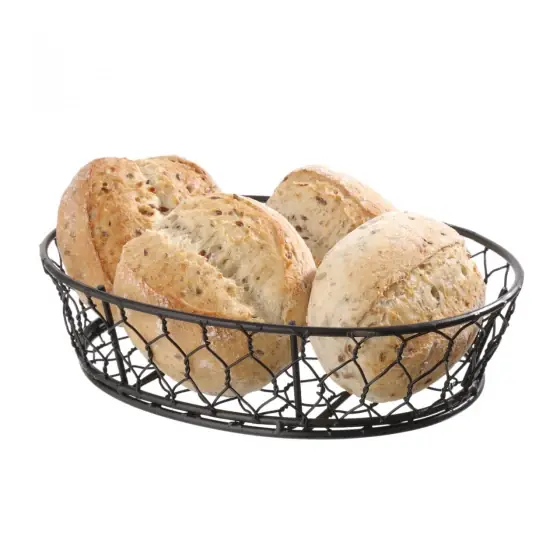 Discount Cos oval pentru servire Hendi cu margine decorativa, metal, 230x180x(H)60mm