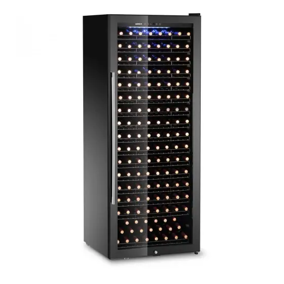Racitor de vin, 1 zona, 224 sticle, Arktic, 558L, Negru, 690x700x(H)1833mm Preț redus