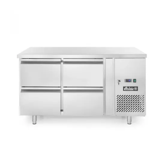 Preț mic Masa frigorifica cu 4 sertare si unitate laterala, Arktic, Profi Line, 230V/250W, 1360x700x(H)858mm