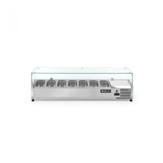 Vitrina frigorifica tip display, capacitate 5 x GN 1/4, ARKTIC by Hendi, corp inox, interval temperatura +2/+8 gr C,1200x335x(H)430 Ofertă de sezon