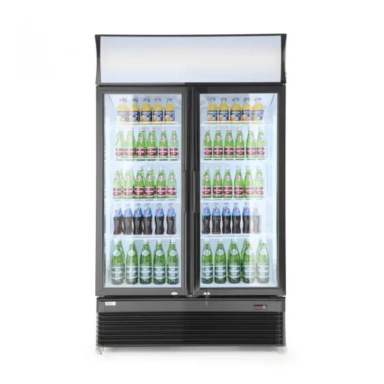 Super ofertă Vitrina frigorifica Hendi cu panou iluminat, 2 usi, 512 l, Arktic, 220-240V/510W, 1120x555x(H)1900mm,, Clasa energetica F