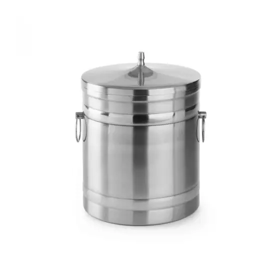Container pentru gheata cu pereti dubli si capac, 20x(H)23 cm, 5 lt, inox, Hendi Ofertă limitată