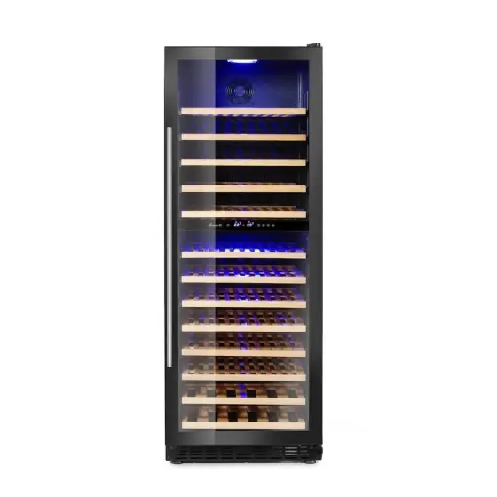 Dulap frigorific pentru vin cu reglare temperatura in 2 zone, 135 sticle,Hendi, 387 litri, 220-240V/90W, 595x680x(H)1625 mm Ofertă limitată