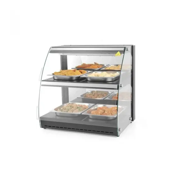 Vitrina calda de prezentare tip GN 1/2 interval temp. 30/90?C 560 W, ARKTIC by Hendi, 650x467x(H)630 mm Ofertă specială