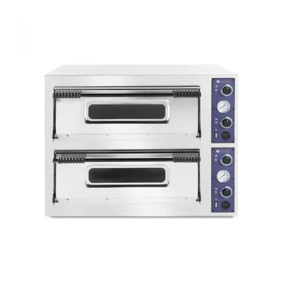 Cuptor pizza profesional Basic XL 44 Inox 2 camere 12000 W interval temperatura 50?C - 500?C Hendi 1000x844x(H)745 mm Discount