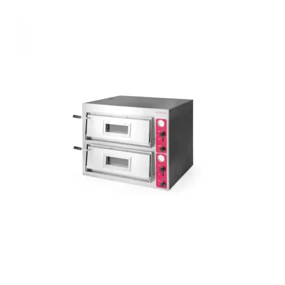 Cuptor pizza profesional Inox 2 camere 8400 W interval temperatura 0?C - 500?C 890x730x (H) 750 mm Promoție