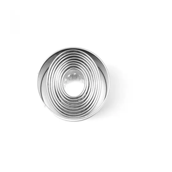 Expediere rapidă Set de tăietoare de patiserie ovale, HENDI, margine zimțată, 8 buc., (Î)52mm