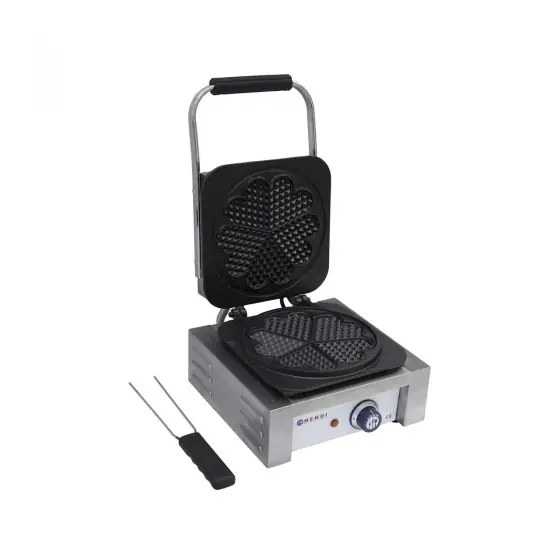 Aparat Hendi pentru vafe / waffles, 2200W, cu 5 placi in forma de inima, 32x43.7x(H)25.1 cm Reducere de preț