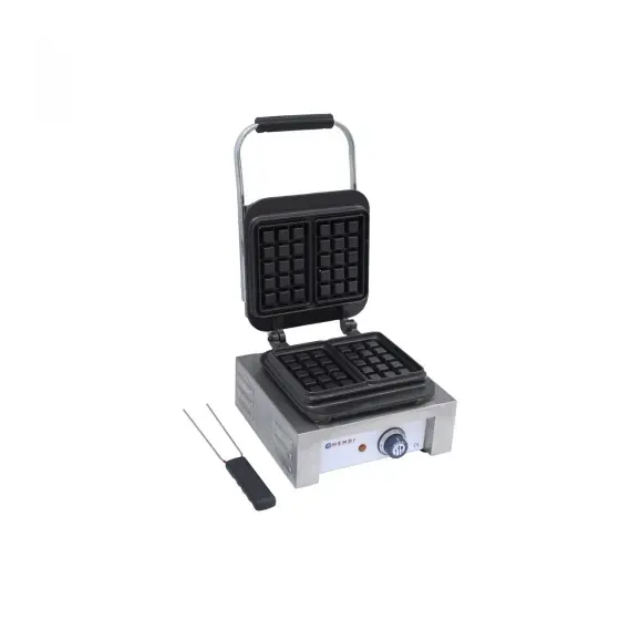 Ofertă limitată Aparat Hendi Brussels pentru vafe / waffles, 2200W, 2 placi dreptunghiulare 3x5 cm