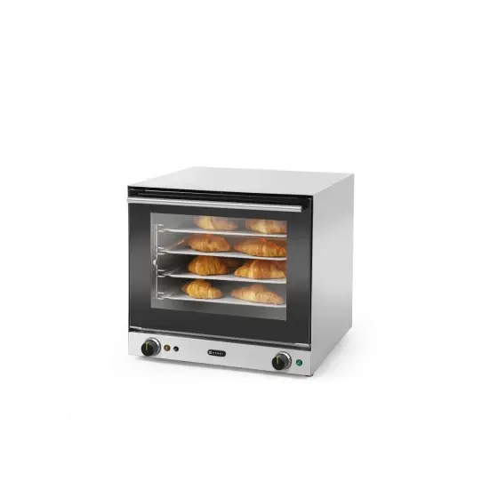 Preț promoțional Cuptor convectie cu umidificare Hendi H90S, 4 tavi 438x315 mm incluse, 2 elemente incalzire, 2 ventilatoare, termostat reglabil 50-300 gr C, timer 0-120 min, 2670W, 595x595x(H)570 mm