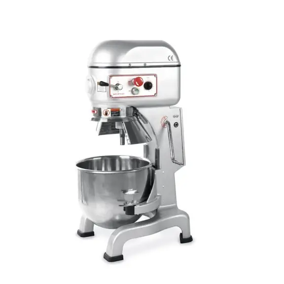 Mixer profesional planetar spirala cu 3 viteze echipat cu roti pivotante vas, capac si spirala din inox 18/10, Hendi, 18.9 litri 375 W/230V, 460 x 520 x (H) 880 mm, 3 accesorii incluse carlig, agitator plat, tel. Promoție