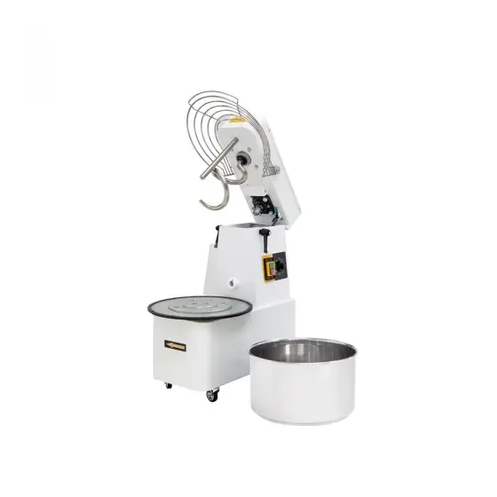 Malaxor profesional spirala cu vas detasabil 1 viteza echipat cu roti pivotante vas, capac si spirala din inox 18/10 Hendi 41 litri, capacitate maxima incarcare 35 Kg, productivitate 112 Kg, 1100 W 480x805x(H)870 mm Expediere rapidă