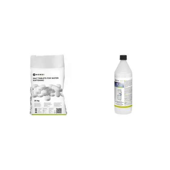 Tablete sare 25kg + Soluție detartrare 1L Cel mai vândut