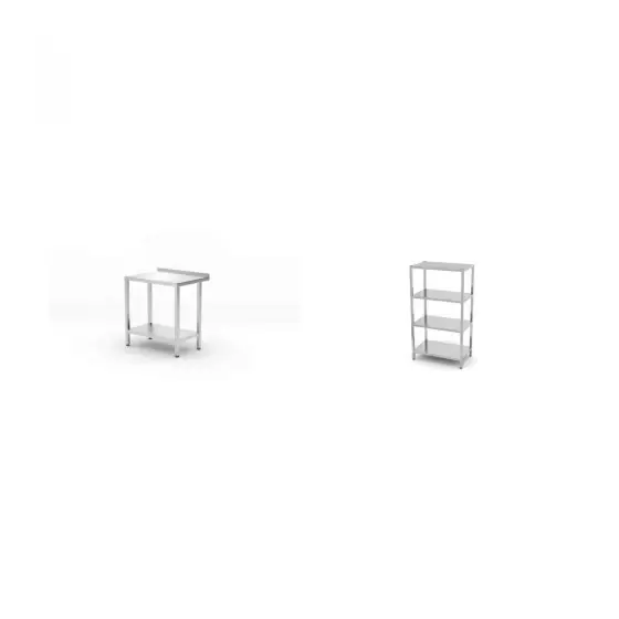 Preferatul clienților Pachet Masa perete 800x600mm + Raft 4 polite 1000x600mm