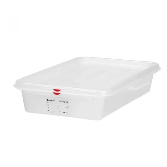 Popular Recipient GN 2/3 din polipropilena, HENDI, GN 2/3, 9L, Transparent, 354x325x(H)100mm, Dreptunghiular