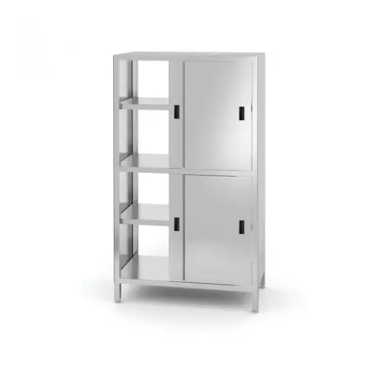 Dulap traversant cu despărțitor și ușă glisantă - înșurubat, HENDI, Kitchen Line, 800x500x(H)1800mm Disponibil imediat